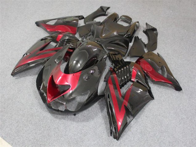 ABS Carenados Motocicleta ZX14R ZZR 1400 06-11 - Negro Rojo ABS Carenados Motocicleta ZX14R ZZR 1400 06-11 - Negro Rojo