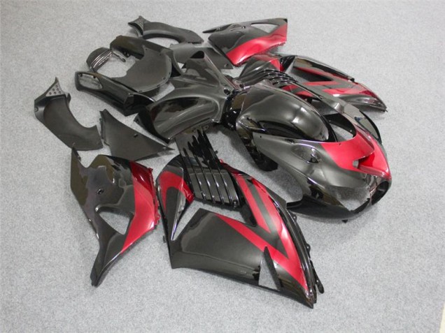 ABS Carenados Motocicleta ZX14R ZZR 1400 06-11 - Negro Rojo ABS Carenados Motocicleta ZX14R ZZR 1400 06-11 - Negro Rojo