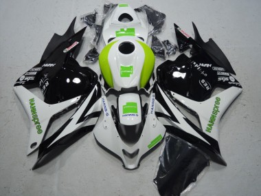 ABS Kits Carenados Moto CBR 600 RR 09-12 - Negro Blanco Verde Hannspree