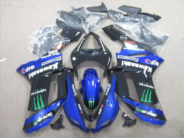 ABS Kits Carenados Moto ZX6R 07-08 - Negro Azul Verde Monster