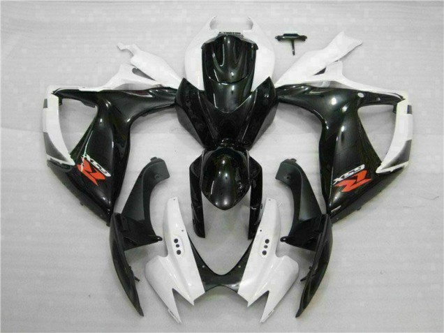 ABS Moto Plástica GSXR 600 / 750 K6 06-07 - Blanco Negro ABS Moto Plástica GSXR 600 / 750 K6 06-07 - Blanco Negro