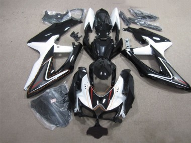 ABS Moto Plástica GSXR 600 K8 08-10 - Negro Blanco