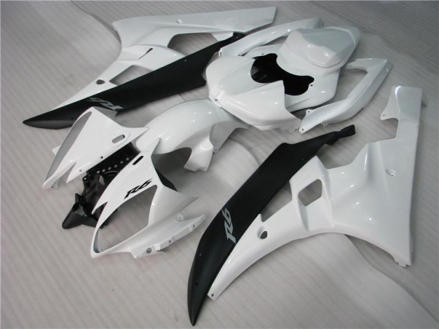 ABS Moto Plástica R6 06-07 - Blanco Negro ABS Moto Plástica R6 06-07 - Blanco Negro