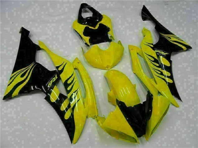 ABS Moto Plástica R6 08-16 - Amarillo Negro ABS Moto Plástica R6 08-16 - Amarillo Negro