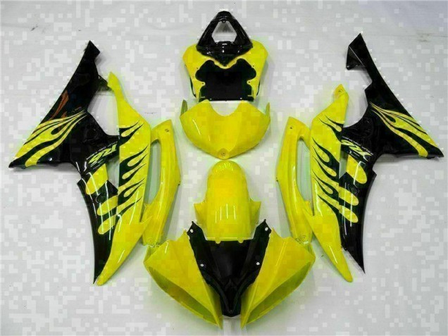 ABS Moto Plástica R6 08-16 - Amarillo Negro ABS Moto Plástica R6 08-16 - Amarillo Negro