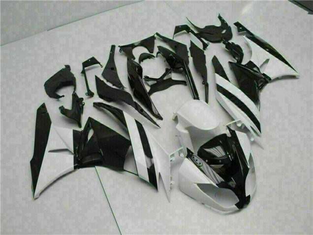 ABS Moto Plástica ZX6R 09-12 - Blanco Negro ABS Moto Plástica ZX6R 09-12 - Blanco Negro