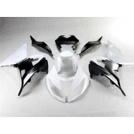 ABS Moto Plástica ZX6R 13-18 - Blanco Negro
