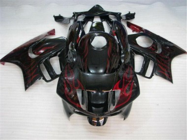 ABS Moto Plástico CBR 600 F3 95-98 - Negro Rojo Llama