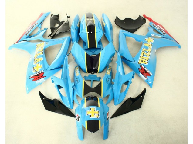 ABS Moto Plástico GSXR 600 / 750 K6 06-07 - Azul Negro ABS Moto Plástico GSXR 600 / 750 K6 06-07 - Azul Negro