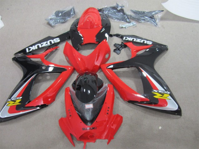 ABS Moto Plástico GSXR 600 K6 06-07 - Rojo Negro ABS Moto Plástico GSXR 600 K6 06-07 - Rojo Negro