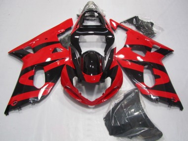 ABS Moto Plástico GSXR 750 K1 K2 K3 01-03 - Negro Rojo