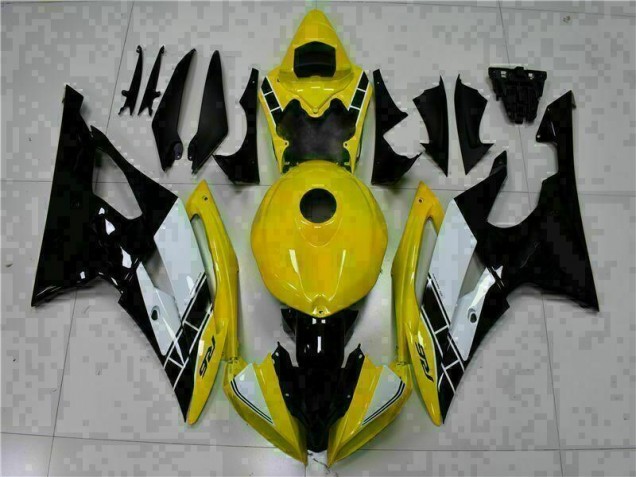 ABS Moto Plástico R6 08-16 - Amarillo Negro ABS Moto Plástico R6 08-16 - Amarillo Negro