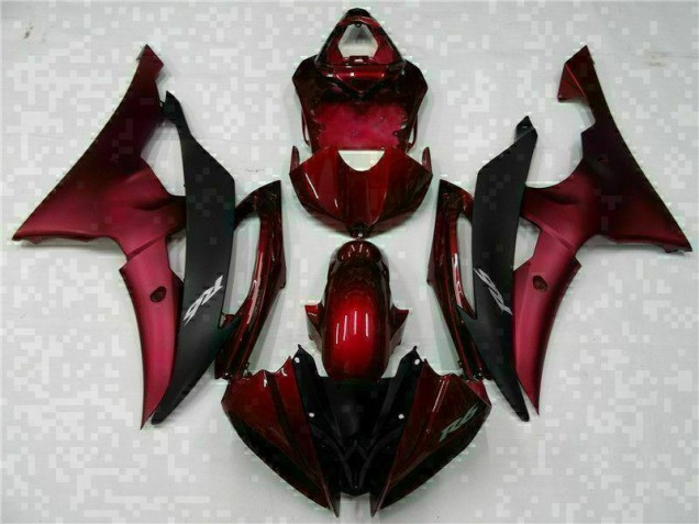 ABS Moto Plástico R6 08-16 - Rojo Negro ABS Moto Plástico R6 08-16 - Rojo Negro