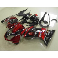 ABS Moto Plástico ZX 250R 08-12 - Negro Rojo Monster