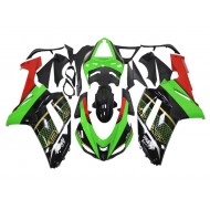 ABS Moto Plástico ZX6R 07-08 - Verde Negro
