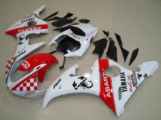 ABS Moto Plásticos R6 03-05 - Rojo Blanco ABS Moto Plásticos R6 03-05 - Rojo Blanco
