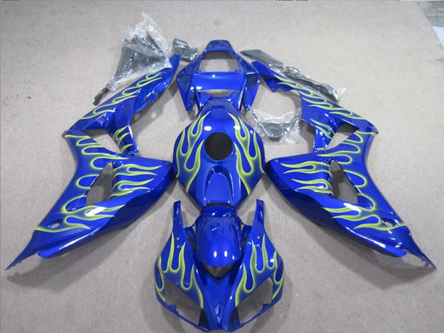 Carenados Moto CBR 1000 RR 06-07 - Azul Verde Llama Carenados Moto CBR 1000 RR 06-07 - Azul Verde Llama