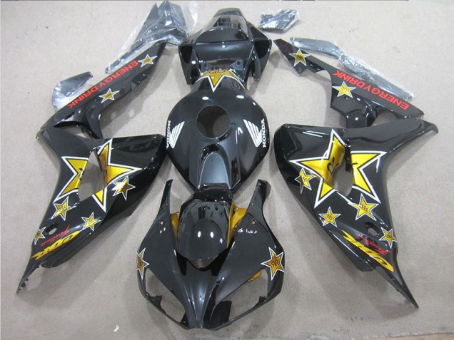 Carenados Moto CBR 1000 RR 06-07 - Negro Amarillo ENERGY DRINK