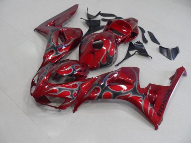 Carenados Moto CBR 1000 RR 06-07 - Rojo Plata Llama