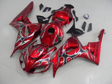 Carenados Moto CBR 1000 RR 06-07 - Rojo con Negro Gris Llama