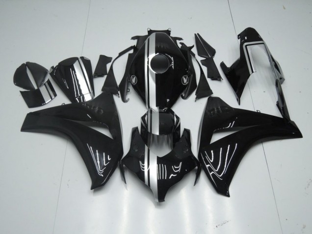 Carenados Moto CBR 1000 RR 08-11 - Brillante Negro con Plata Raya Carenados Moto CBR 1000 RR 08-11 - Brillante Negro con Plata Raya