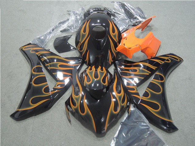 Carenados Moto CBR 1000 RR 08-11 - Negro Naranja Llama Carenados Moto CBR 1000 RR 08-11 - Negro Naranja Llama