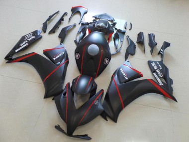 Carenados Moto CBR 1000 RR 12-16 - Mate Bladk con Rojo Raya