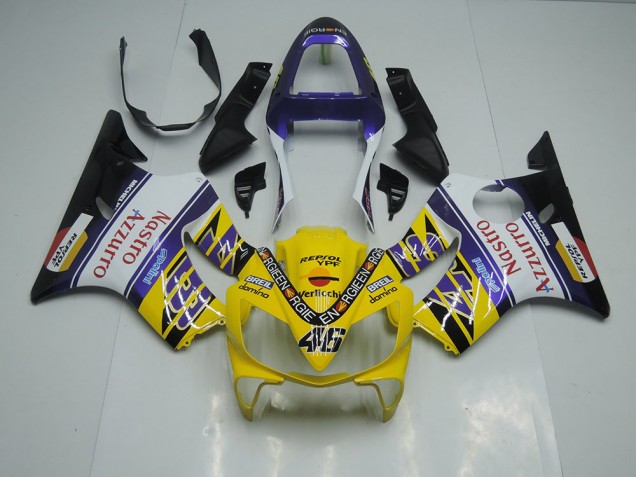 Carenados Moto CBR 600 F4i 01-03 - Amarillo Blanco Nastro Azzurro Carenados Moto CBR 600 F4i 01-03 - Amarillo Blanco Nastro Azzurro
