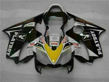 Carenados Moto CBR 600 F4i 01-03 - Amarillo Plata Negro Playboy