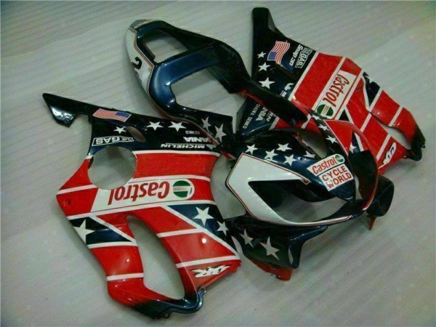 Carenados Moto CBR 600 F4i 01-03 - Rojo Blanco Azul Castrol Cycle World Carenados Moto CBR 600 F4i 01-03 - Rojo Blanco Azul Castrol Cycle World