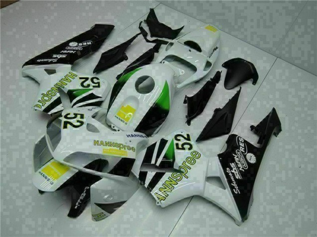 Carenados Moto CBR 600 RR 05-06 - Blanco Amarillo Verde 52 Carenados Moto CBR 600 RR 05-06 - Blanco Amarillo Verde 52