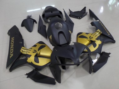 Carenados Moto CBR 600 RR 05-06 - Negro Mate con Oro Cráneo