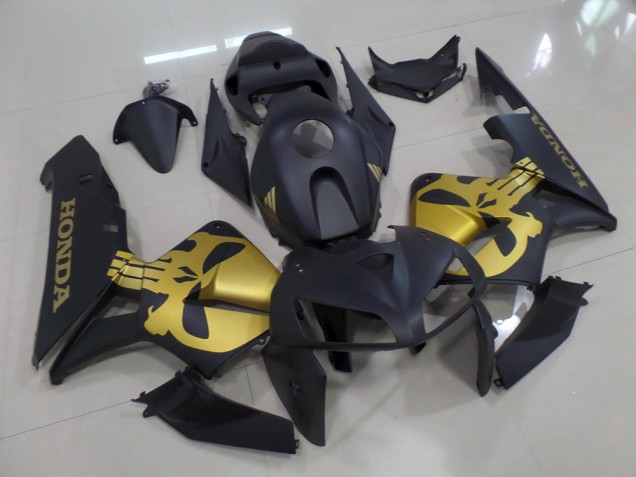 Carenados Moto CBR 600 RR 05-06 - Negro Mate con Oro Cráneo Carenados Moto CBR 600 RR 05-06 - Negro Mate con Oro Cráneo