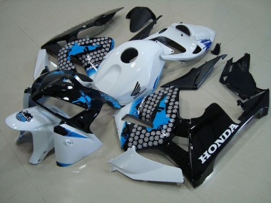 Carenados Moto CBR 600 RR 05-06 - Negro Mate con Rojo Pegatinas