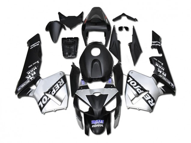 Carenados Moto CBR 600 RR 05-06 - Plata Repsol Negro Carenados Moto CBR 600 RR 05-06 - Plata Repsol Negro