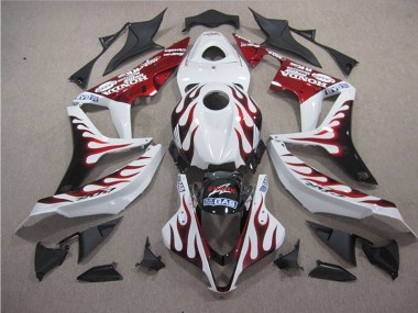 Carenados Moto CBR 600 RR 07-08 - Blanco Rojo Llama Tiburón