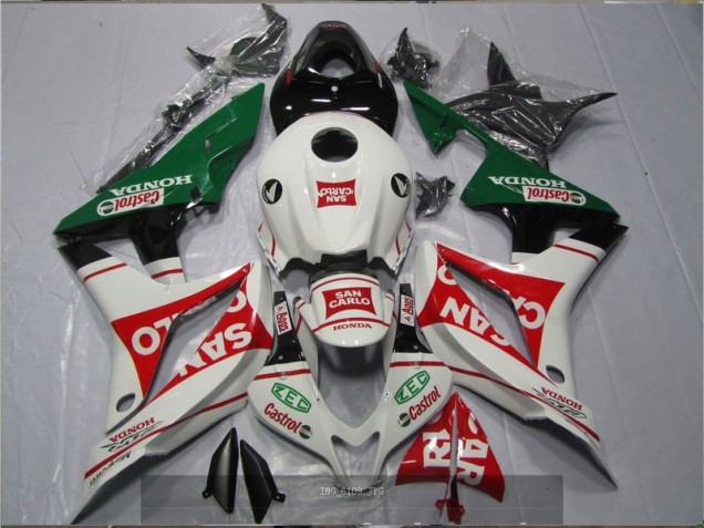 Carenados Moto CBR 600 RR 07-08 - Blanco Rojo Verde San Carlo Castrol Carenados Moto CBR 600 RR 07-08 - Blanco Rojo Verde San Carlo Castrol