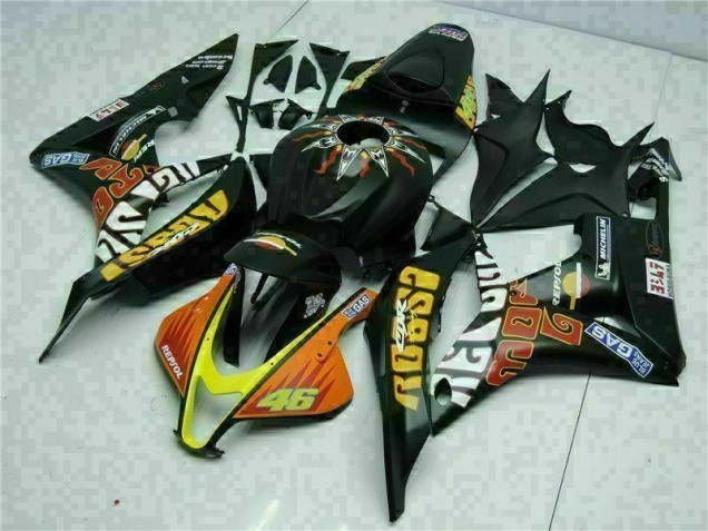 Carenados Moto CBR 600 RR 07-08 - Negro Amarillo Repsol 46 Carenados Moto CBR 600 RR 07-08 - Negro Amarillo Repsol 46