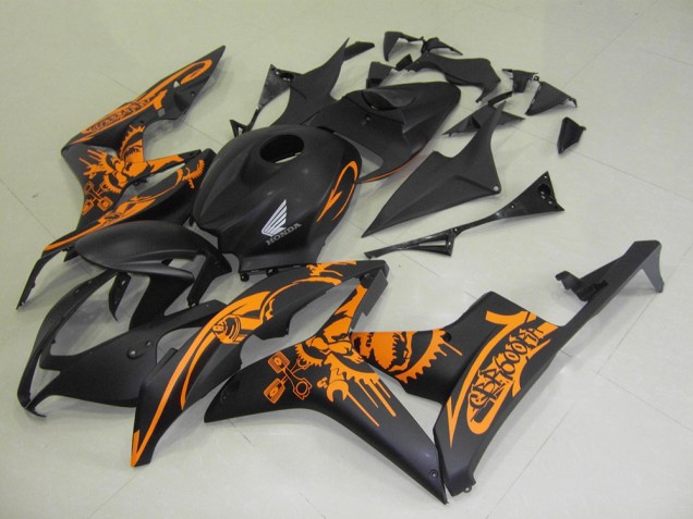 Carenados Moto CBR 600 RR 07-08 - Negro Mate Naranja Pegatinas Carenados Moto CBR 600 RR 07-08 - Negro Mate Naranja Pegatinas