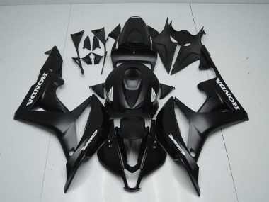 Carenados Moto CBR 600 RR 07-08 - Negro Mate con Blanco Pegatinas