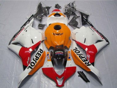 Carenados Moto CBR 600 RR 09-12 - Blanco Naranja Negro Repsol