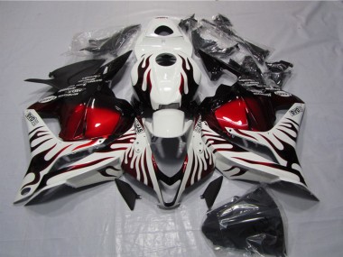 Carenados Moto CBR 600 RR 09-12 - Blanco Negro Rojo Llama