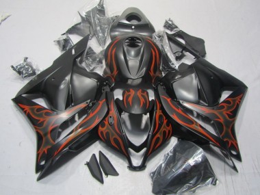 Carenados Moto CBR 600 RR 09-12 - Negro Naranja Llama