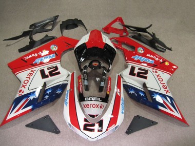 Carenados Moto Ducati 1098 07-14 - Rojo Blanco Breil Xerox 21