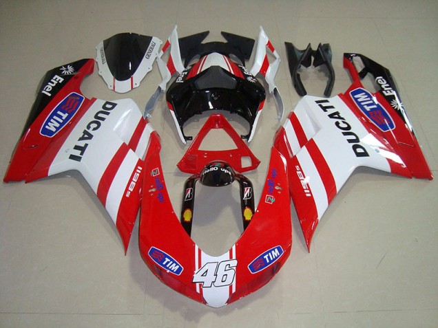 Carenados Moto Ducati 1098 07-14 - Rojo Blanco Tim 46 Carenados Moto Ducati 1098 07-14 - Rojo Blanco Tim 46