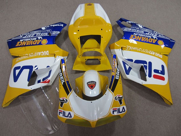 Carenados Moto Ducati 748 93-05 - Amarillo Blanco Fila Carenados Moto Ducati 748 93-05 - Amarillo Blanco Fila