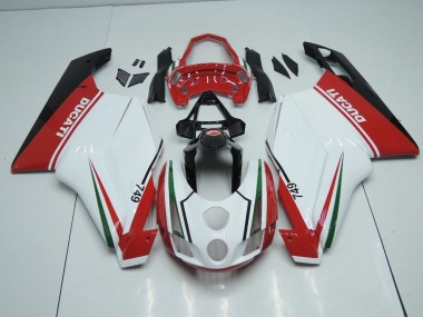 Carenados Moto Ducati 749 999 03-04 - Blanco Rojo con Cola Open