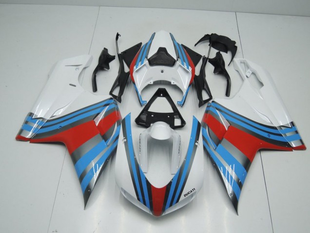 Carenados Moto Ducati 848 1098 1198 07-14 - Azul Blanco Rojo Carenados Moto Ducati 848 1098 1198 07-14 - Azul Blanco Rojo
