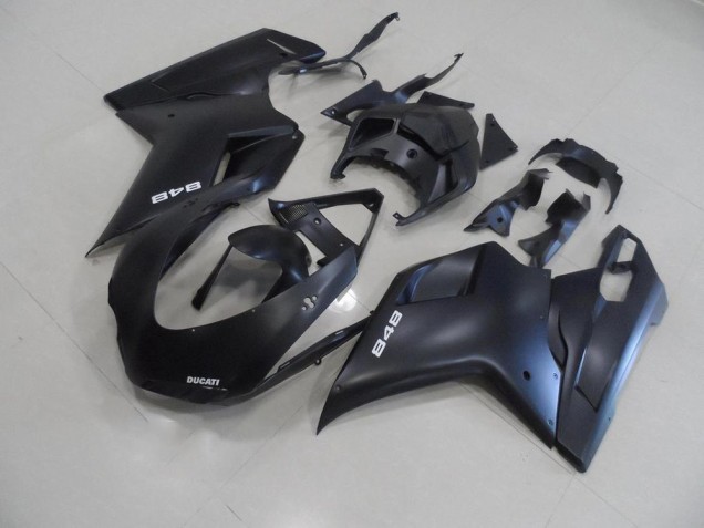 Carenados Moto Ducati 848 1098 1198 07-14 - Negro Mate con Blanco 848 Carenados Moto Ducati 848 1098 1198 07-14 - Negro Mate con Blanco 848