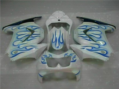 Carenados Moto EX250 08-12 - Blanco Azul Llama